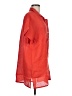 Vitamin A 100% Linen Red Short Sleeve Blouse Size M - photo 4