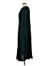 Perceptions Solid Green Casual Dress Size L - photo 5