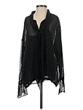 Theory Long Sleeve Silk Top (view 1)