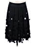Ann Taylor 100% Polyester Polka Dots Black Formal Skirt Size 4 - photo 1