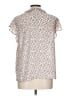 CeCe 100% Polyester Floral Ivory Short Sleeve Blouse Size L - photo 2