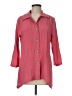 Peck & Peck Pink 3/4 Sleeve Button-Down Shirt Size M - photo 1