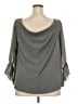 Torrid Gray 3/4 Sleeve Blouse Size 2X Plus (2) - photo 2