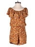 Polly & Esther 100% Rayon Floral Orange Romper Size M - photo 1