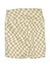 WILO Checkered-gingham Ivory Athletic Shorts Size S - photo 2