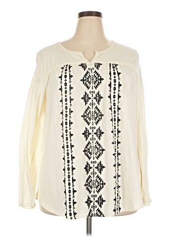 Ruff Hewn Long Sleeve Blouse (view 1)
