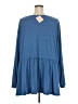 BLOOMCHIC Blue Long Sleeve T-Shirt Size 30 - photo 2