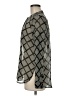 Forever 21 100% Polyester Argyle Silver Long Sleeve Blouse Size M - photo 5