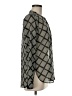 Forever 21 100% Polyester Argyle Silver Long Sleeve Blouse Size M - photo 4