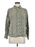 MNG Animal Print Green Long Sleeve Button-Down Shirt Size 8 - photo 1