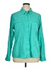 Reel Legends 100% Polyester Solid Teal Long Sleeve Blouse Size 1X - photo 1