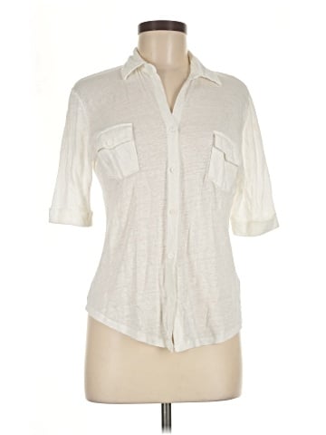 Majestic Filatures 3/4 Sleeve Button-Down Shirt (view 1)
