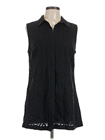 Dennis by Dennis Basso Sleeveless Button-Down Shirt (view 1)