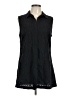 Dennis by Dennis Basso Black Sleeveless Button-Down Shirt Size 12 - photo 1