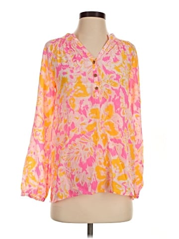 Lilly Pulitzer 3/4 Sleeve Silk Top (view 1)