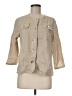 Hillard & Hanson Tan 3/4 Sleeve Button-Down Shirt Size M - photo 1