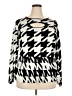 Ashley Stewart Houndstooth Black Pullover Sweater Size 22 Plus - photo 1
