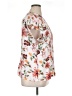 Halogen 100% Polyester Floral White Short Sleeve Blouse Size XL - photo 4