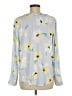 Ann Taylor Floral Gray Long Sleeve Blouse Size M - photo 2