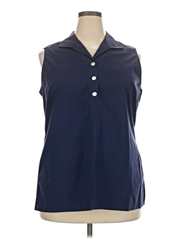 Foxcroft Sleeveless Button-Down Shirt (view 1)