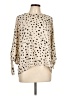Papermoon 100% Polyester Animal Print Ivory Long Sleeve Blouse Size L - photo 1