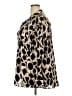 Investments 100% Polyester Animal Print Brown Long Sleeve Blouse Size 2X - photo 5