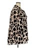 Investments 100% Polyester Animal Print Brown Long Sleeve Blouse Size 2X - photo 4