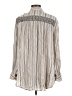 Floreat 100% Rayon Stripes Silver Long Sleeve Blouse Size L - photo 2