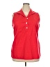 Foxcroft Red Sleeveless Button-Down Shirt Size 18 - photo 1