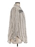 Floreat 100% Rayon Stripes Silver Long Sleeve Blouse Size L - photo 4