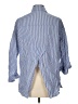 Unbranded Stripes Blue Long Sleeve Button-Down Shirt Size L - photo 2