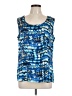 Fashion Bug 100% Polyester Blue Sleeveless Blouse Size L - photo 1