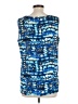 Fashion Bug 100% Polyester Blue Sleeveless Blouse Size L - photo 2