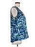 Fashion Bug 100% Polyester Blue Sleeveless Blouse Size L - photo 4