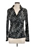 Nicole Miller Animal Print Silver Long Sleeve Blouse Size L - photo 1