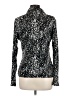 Nicole Miller Animal Print Silver Long Sleeve Blouse Size L - photo 2