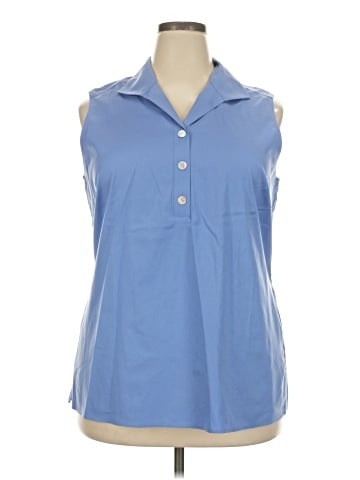 Foxcroft Sleeveless Button-Down Shirt (view 1)