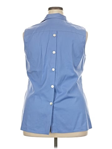 Foxcroft Sleeveless Button-Down Shirt (view 2)