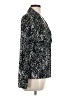 Nicole Miller Animal Print Silver Long Sleeve Blouse Size L - photo 4