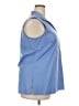 Foxcroft Blue Sleeveless Button-Down Shirt Size 18 - photo 4