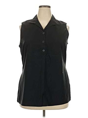 Foxcroft Sleeveless Button-Down Shirt (view 1)