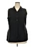 Foxcroft Black Sleeveless Button-Down Shirt Size 18 - photo 1