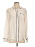 C. Wonder 100% Silk Ivory Long Sleeve Silk Top Size L - photo 1
