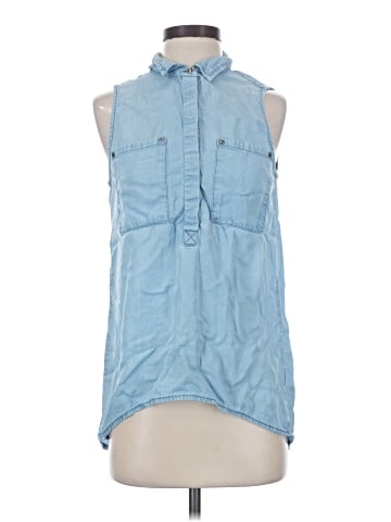 MICHAEL Michael Kors Sleeveless Button-Down Shirt (view 1)