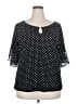 Adrienne Vittadini Polka Dots Black 3/4 Sleeve Blouse Size 3X - photo 1