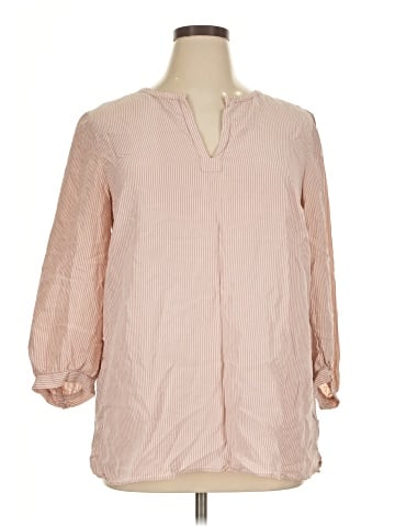Lafayette 148 New York Long Sleeve Silk Top (view 1)