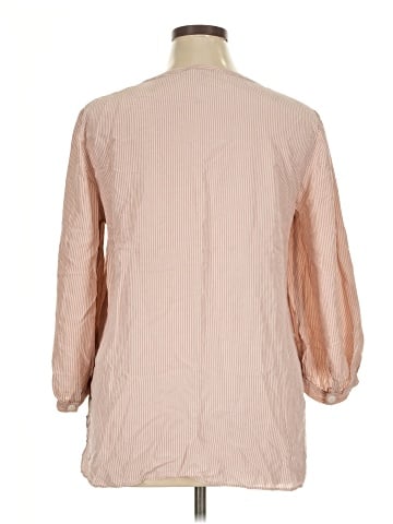 Lafayette 148 New York Long Sleeve Silk Top (view 2)