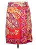 Etcetera 100% Silk Paisley Red Silk Skirt Size 4 - photo 1
