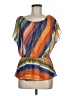 Julia Orange Tan Short Sleeve Blouse Size M - photo 1