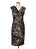 Chaps Animal Print Black Cocktail Dress Size L - photo 1